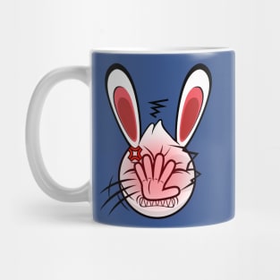 Angry Facepalming Rabbit Robert Mug